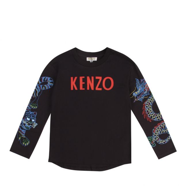 Junior Black Garth Japanese L/s T Shirt