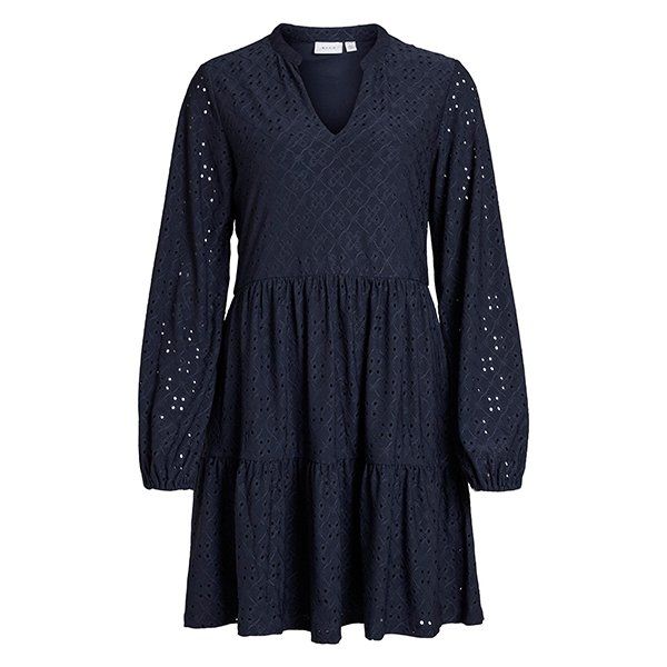 Womens Navy Blazer Vikawa Lace Tiered Dress