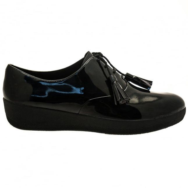 Womens All Black Patent Tassel Superoxford™