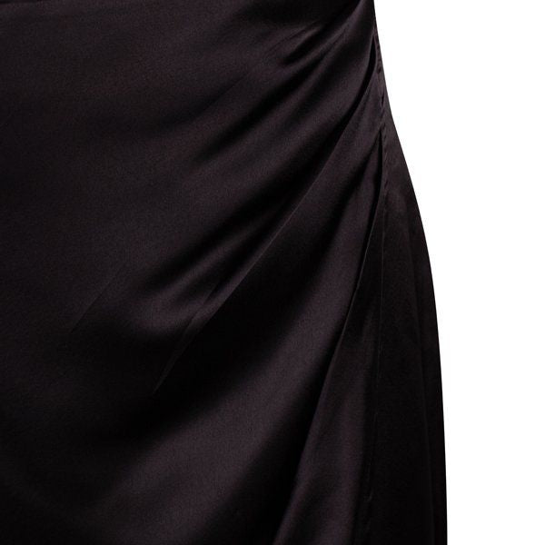 Womens Blackout Inu Satin Midi Wrap Skirt