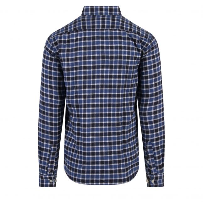 Mens Blue Check C-ROAN-kent-C4 L/s Shirt