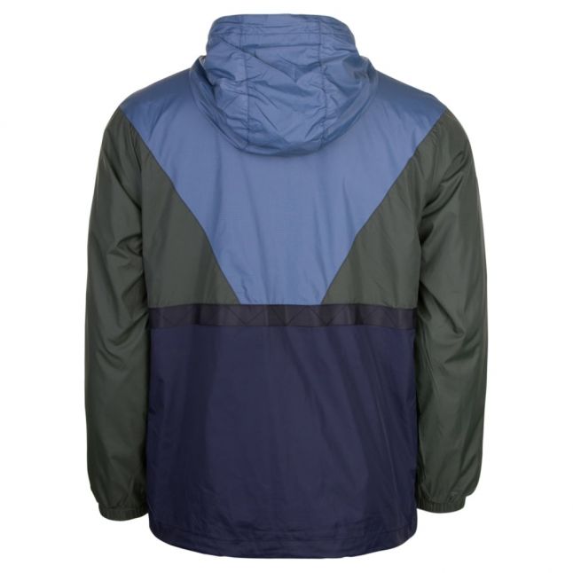 Mens Leaf Green Overhead Hooded Jacket