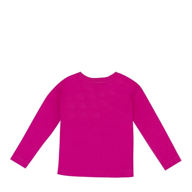 Girls Fuchsia Couture Logo L/s T Shirt