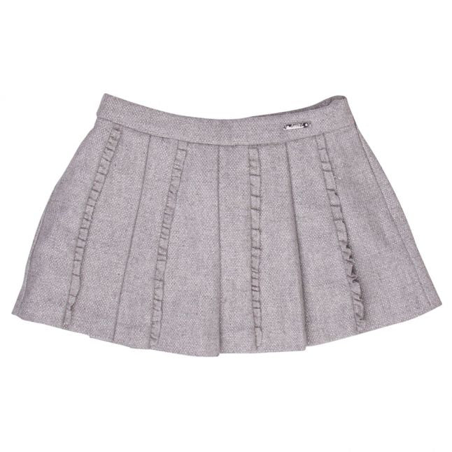 Girls Steel Printed Pleated Skirt