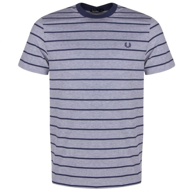 Mens Dark Carbon Oxford Stripe S/s T Shirt