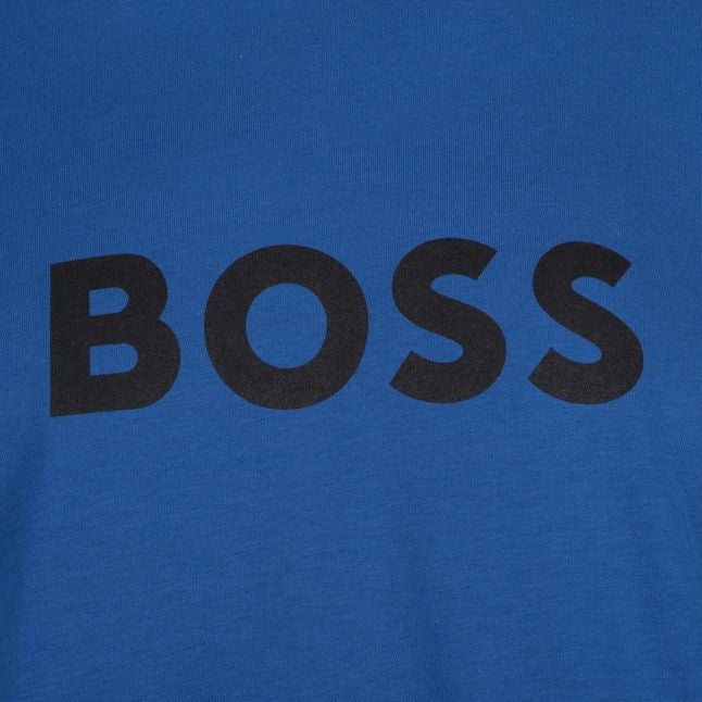 Mens BOSS Medium Blue Logo Relaxed Fit UV S/s T Shirt