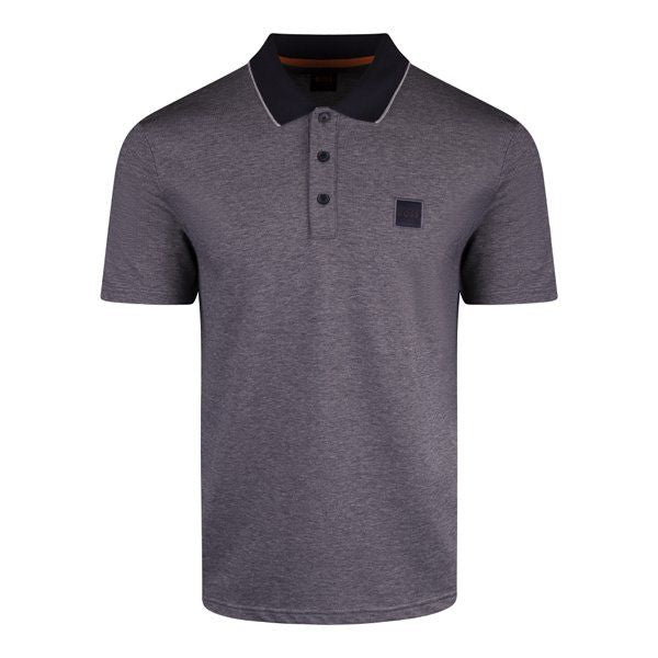 Mens BOSS Dark Blue PeOxford S/s Polo