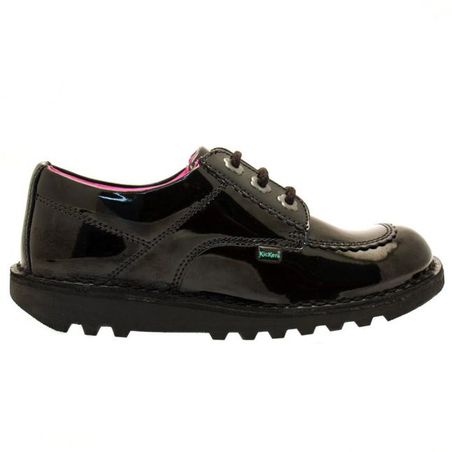 Youth Black Patent Leather Kick Lo F (3-6)