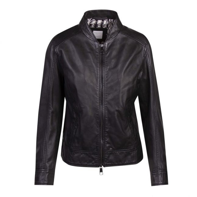 Casual Womens Black Jameggy Leather Jacket