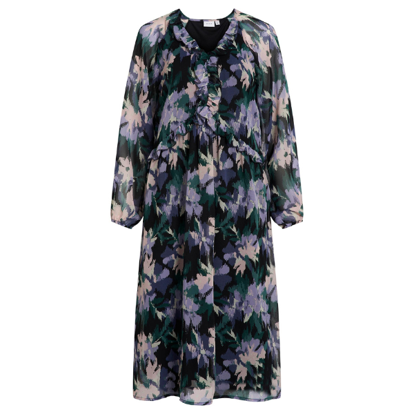 Womens Black Uma Vidaliana Floral Midi Dress