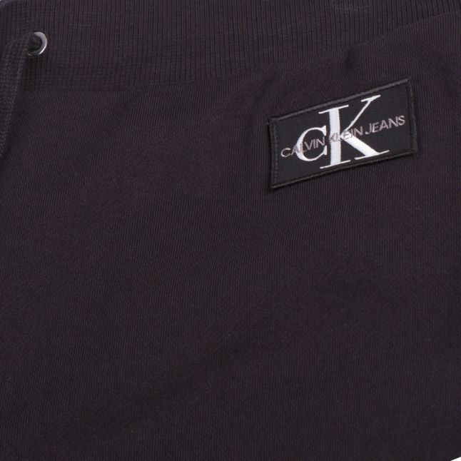 Womens CK Black Monogram Sweat Pants