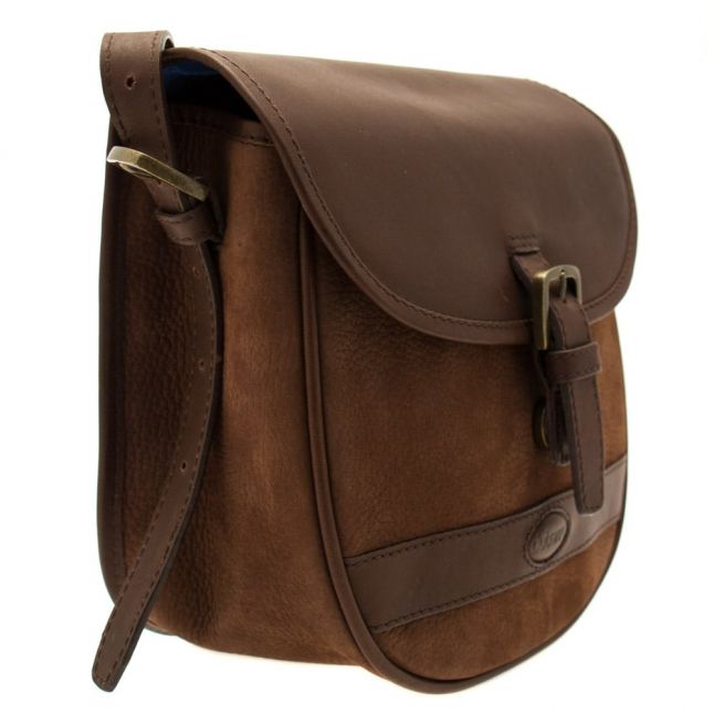 Womens Walnut Clara Large Saddle Bag