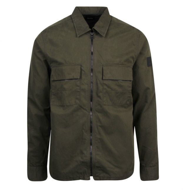 Casual Mens Khaki Lovel-Zip_2 Overshirt