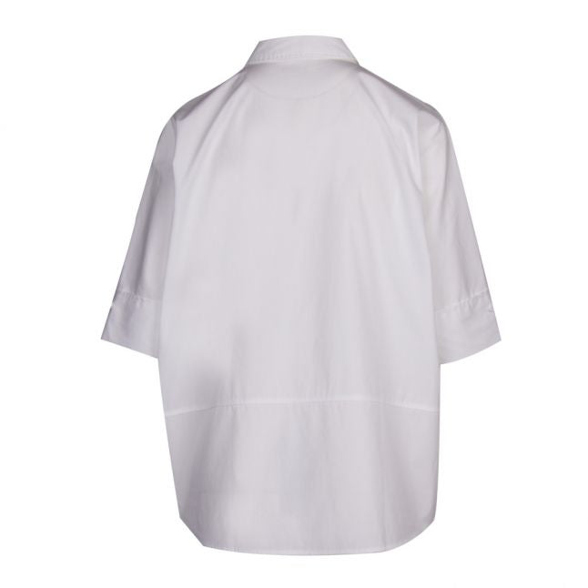 Casual Womens White Cotea Oversized Blouse