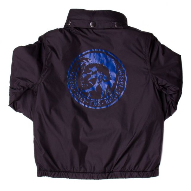 Boys Black Branded Nylon Jacket