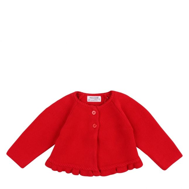 Baby Cherry Frill Knitted Cardigan