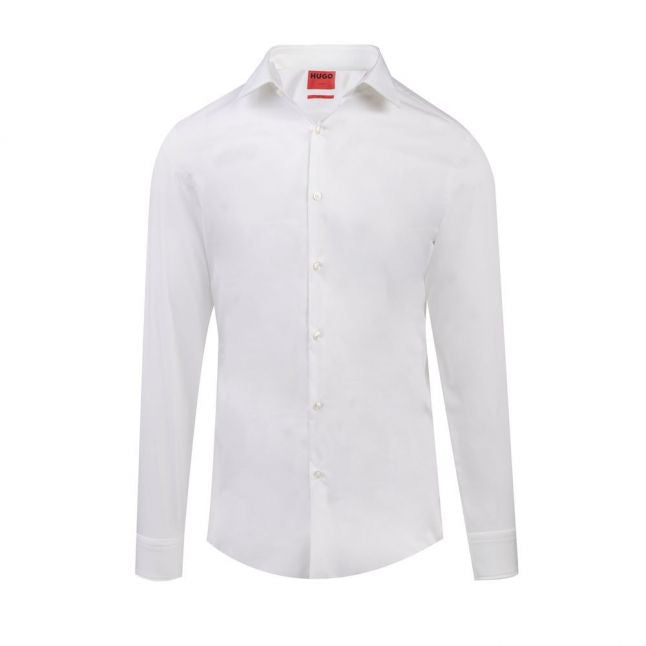 Mens White Kenno Slim Fit L/s Shirt