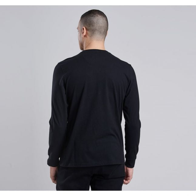 Mens Black Logo L/s T Shirt