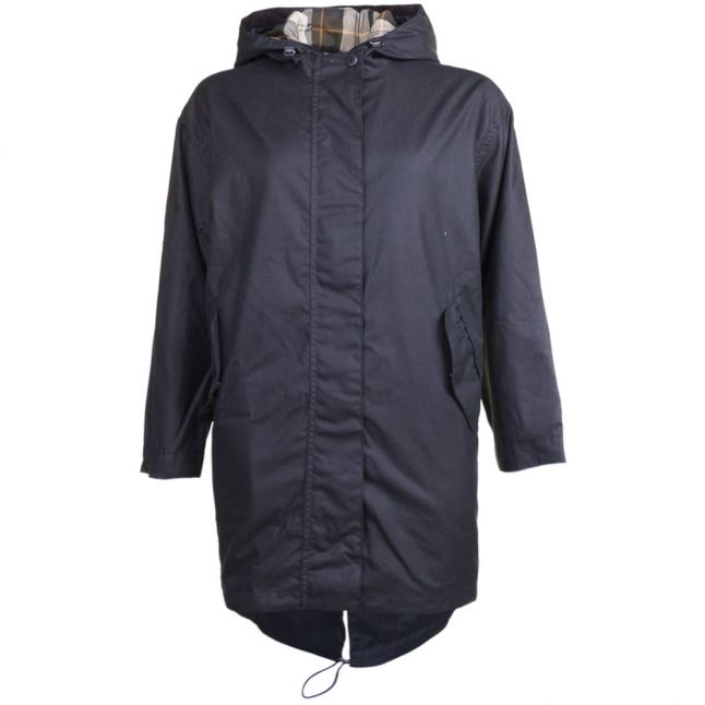 Heritage Womens Navy Waxed Rain Parka