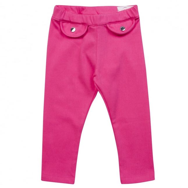 Girls Fuchsia Twill Pants