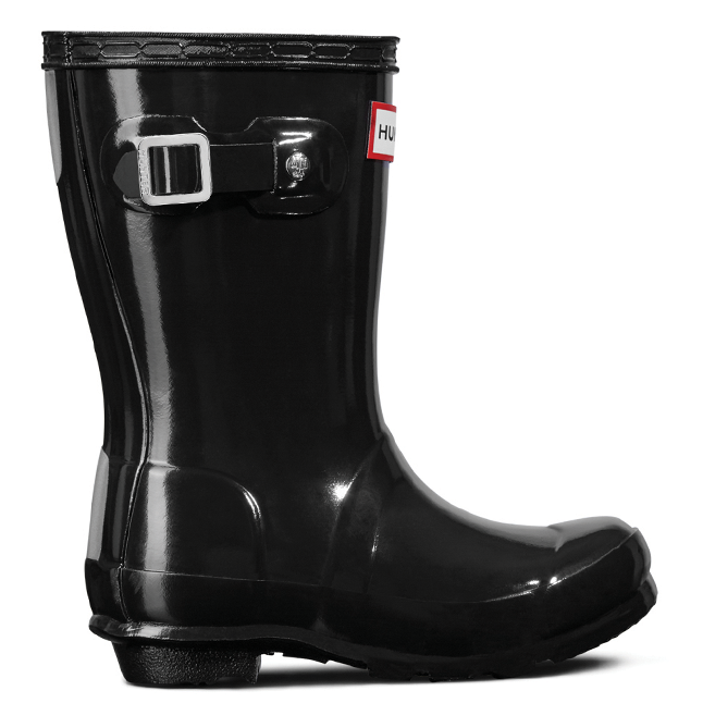 Kids Black Original Gloss Wellington Boots (7-11)