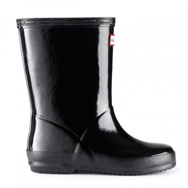 Kids Black First Gloss Wellington Boots (4-8)