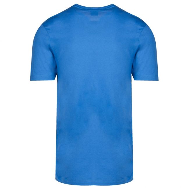 Mens Blue Tonal Tri Logo Custom Fit S/s T Shirt