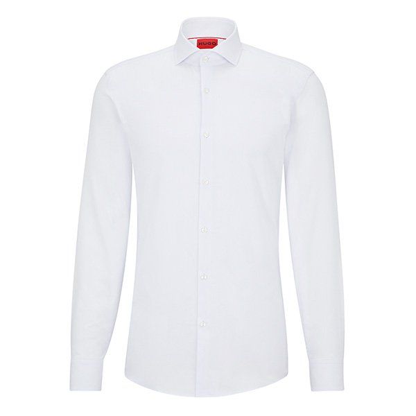 Mens White Kason Slim L/s Shirt