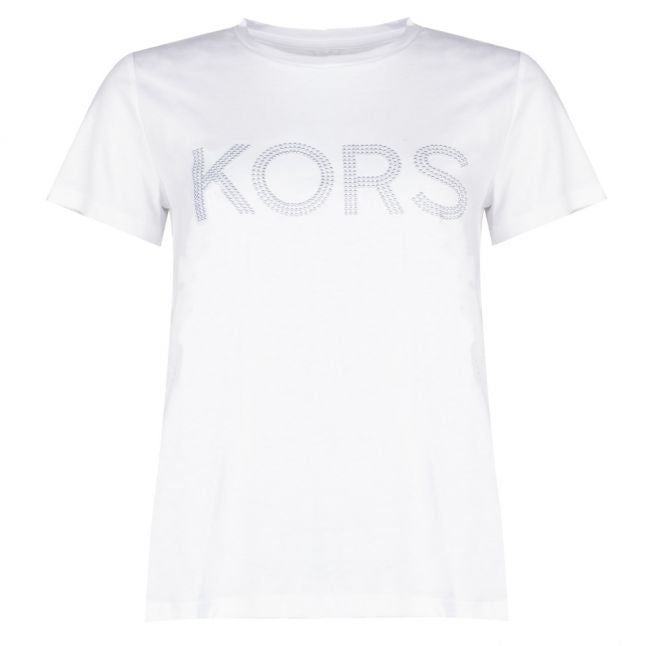 Womens White Graphic S/s T Shirt