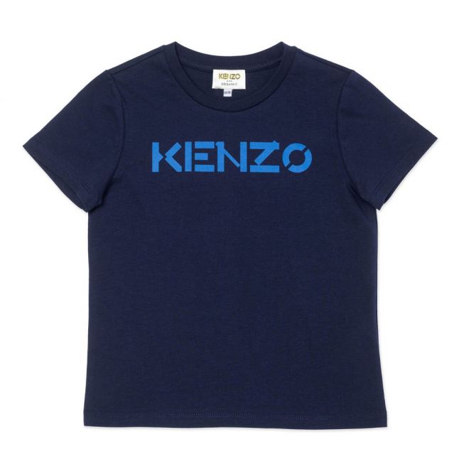 Boys Navy Basic Colour Logo S/s T Shirt