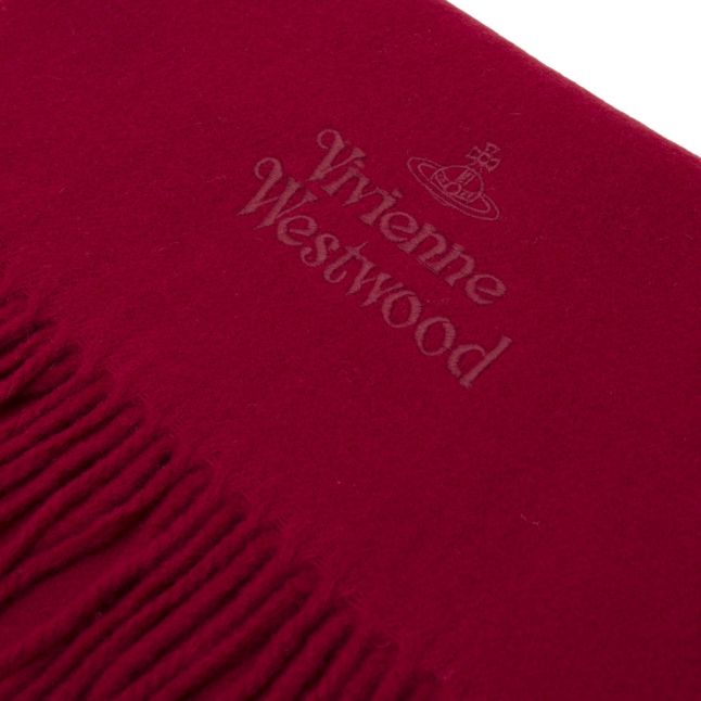 Bordeaux Embroidered Wool Scarf