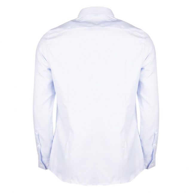 Mens Light Blue Kason Slim Fit Spread Collar L/s Shirt