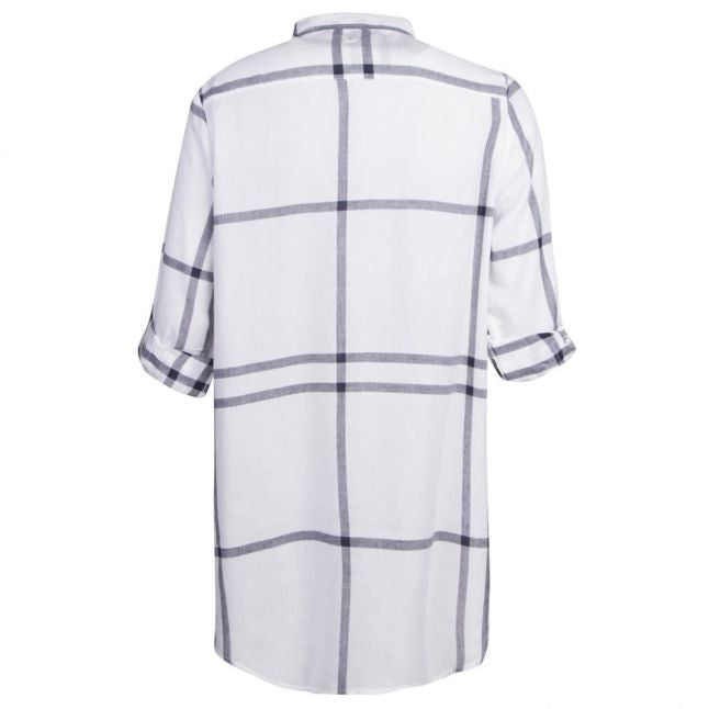 Lifestyle Womens White And Navy Bamburgh Check Shirt