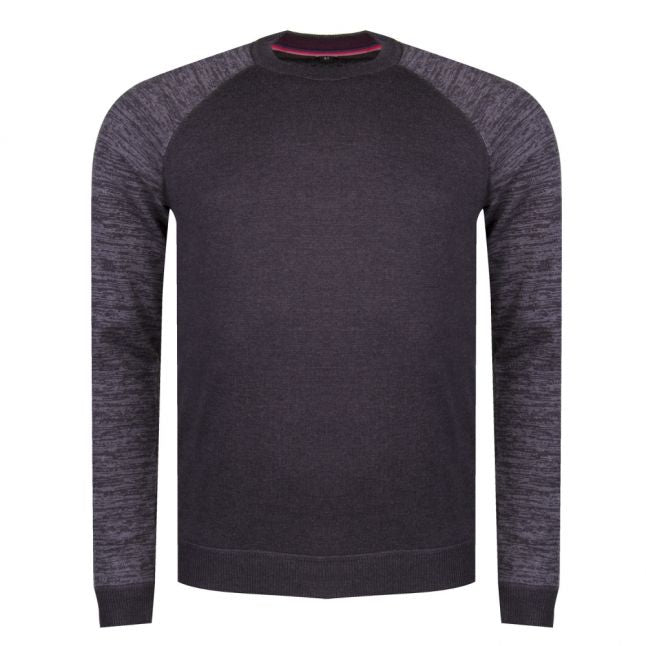 Mens Charcoal Cornfed Crew Knitted Jumper