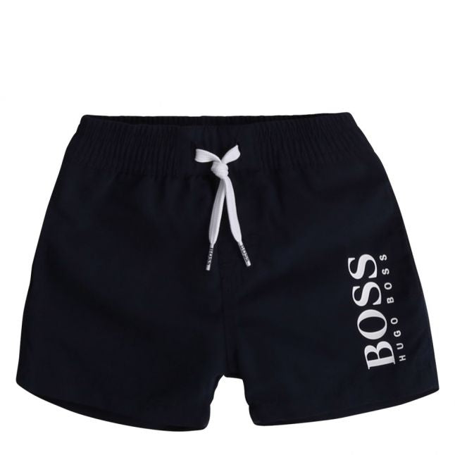 Toddler Navy Logo Leg Swim Shorts