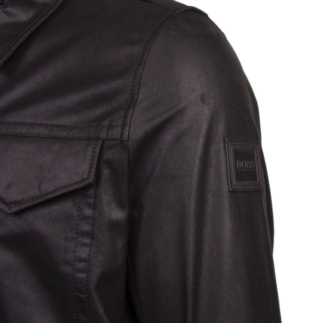 Casual Mens Black Jobean Leather Jacket