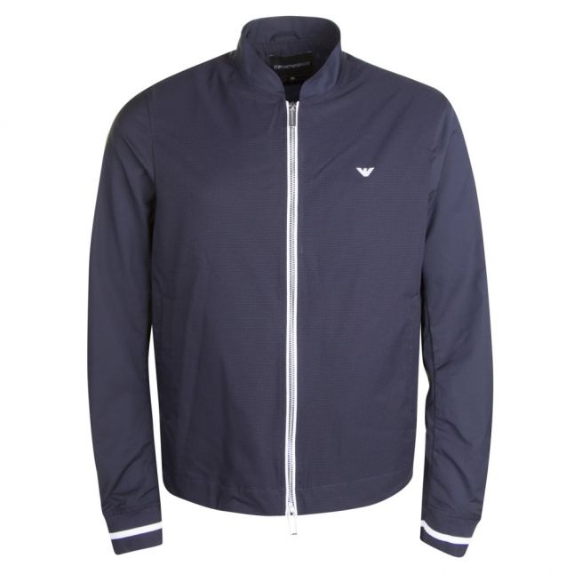 Mens Navy Trim Bomber Jacket