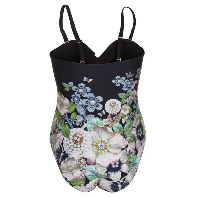 Womens Black Gema Gem Gardens Swimsuit