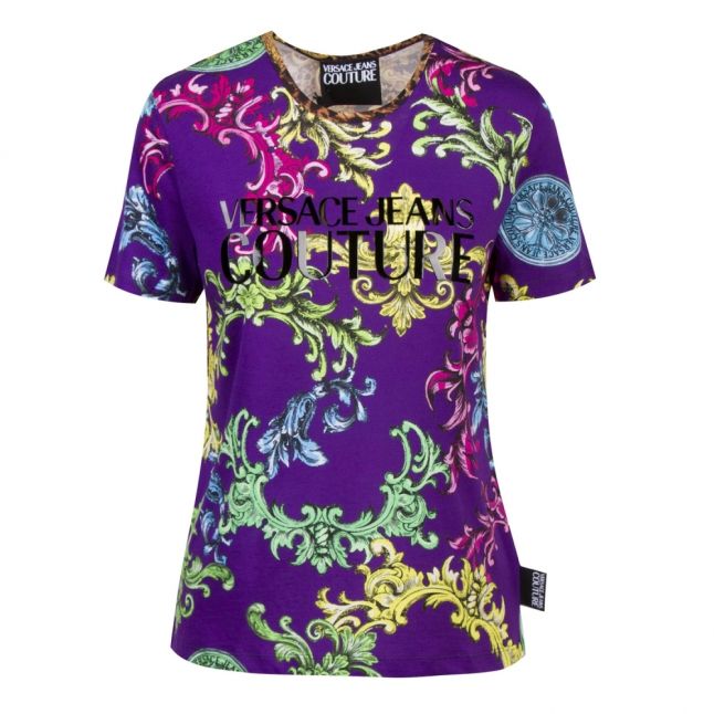 Womens Violet Baroque Mix Print S/s T Shirt