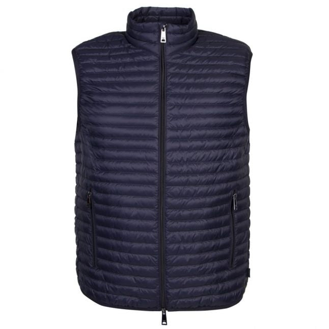 Mens Blue Padded Down Gilet