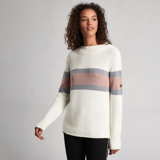 Womens Off White Strike Knitted Jumper