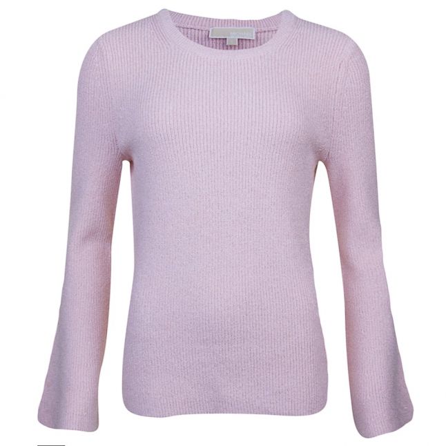 Womens Ballet Metallic Bell Sleeve Knitted Jumper