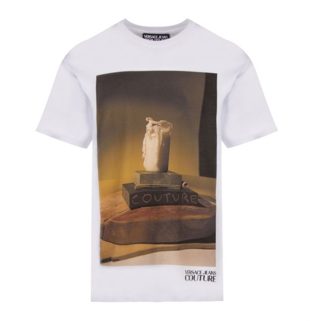 Mens White Collection Candle Regular Fit S/s T Shirt