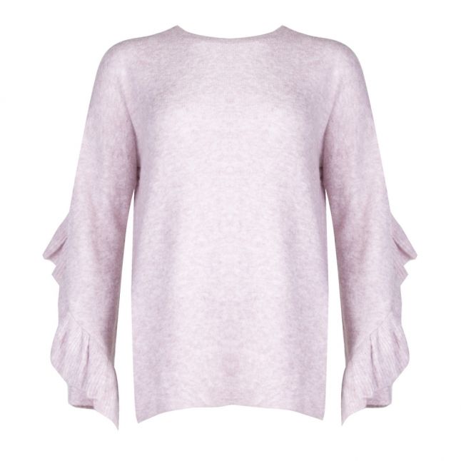 Womens Pink Emilde Knitted Frill Jumper