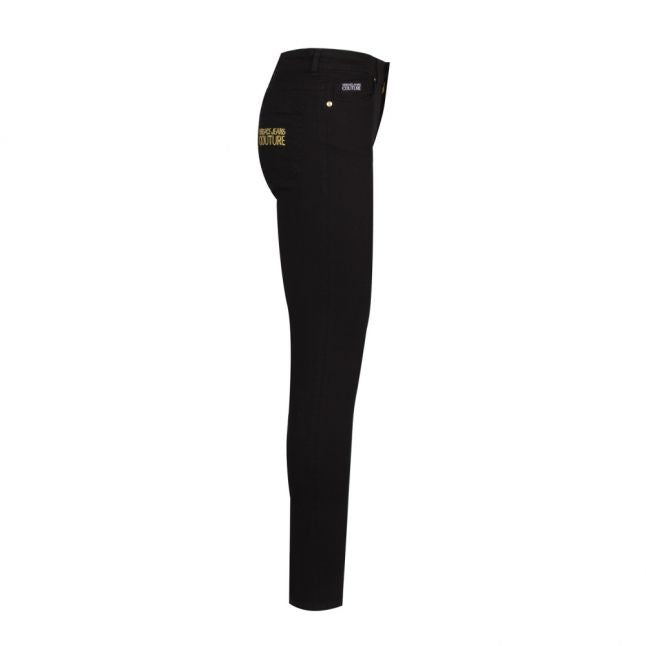 Womens Black Branded Skinny Fit Jeans