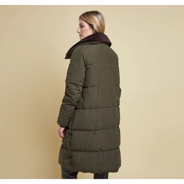 Heritage Womens Dark Olive Leck Long Puffer Jacket