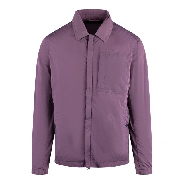 Mens Violet Garment Dyed Nylon Shacket