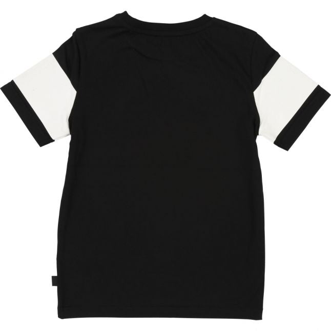 Boys Black Go Faster Logo S/s T Shirt