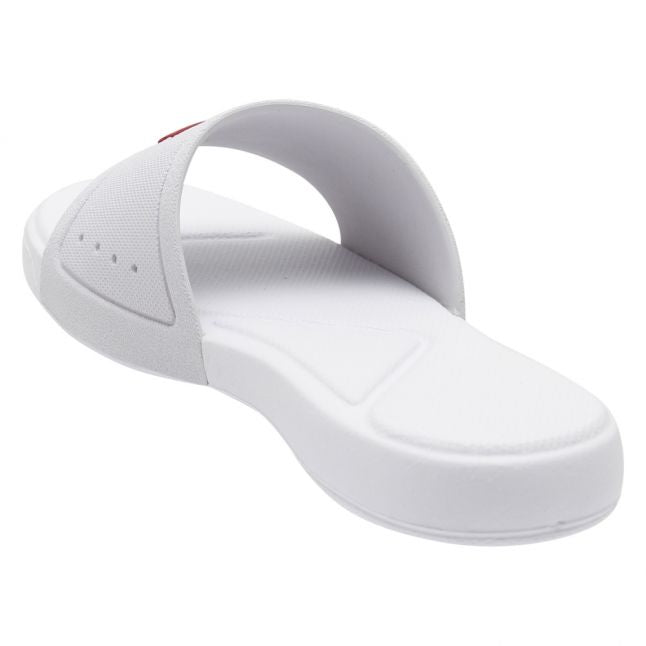 Child White/Dark Pink L.30 Croc Slides (10-1)