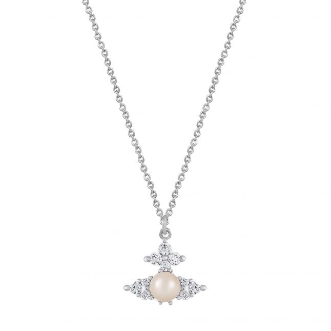 Womens Platinum/Creamrose Feodora Pendant